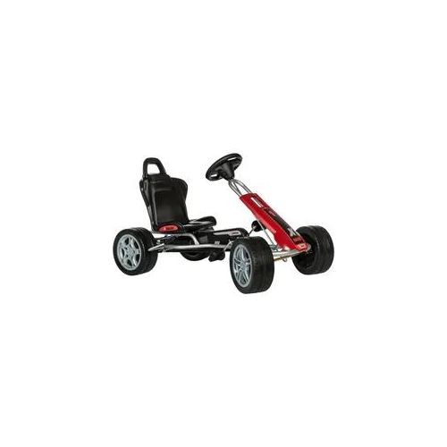 Go-Kart FERBEDO "Ferbedo X-Racer" Tretfahrzeuge rot (silberfarben/rot/schwarz) Kinder BxTxH: 64x102x60 cm