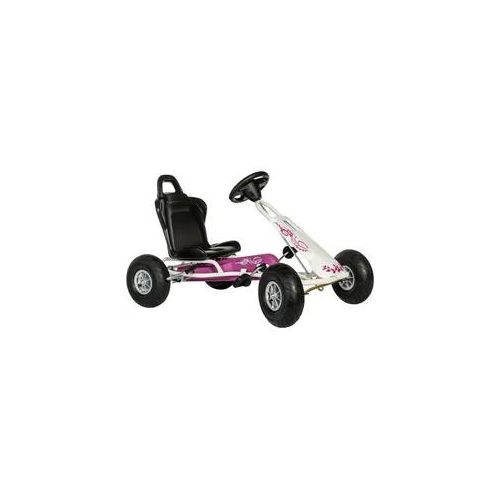 Go-Kart FERBEDO "Ferbedo Air Runner" Tretfahrzeuge bunt (weiß/pink/schwarz) Kinder BxTxH: 64x102x60 cm