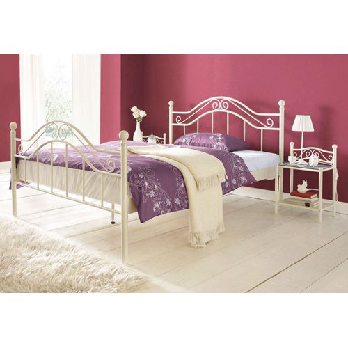 Metallbett HOME AFFAIRE, beige (cremeweiß), L:210cm, Betten