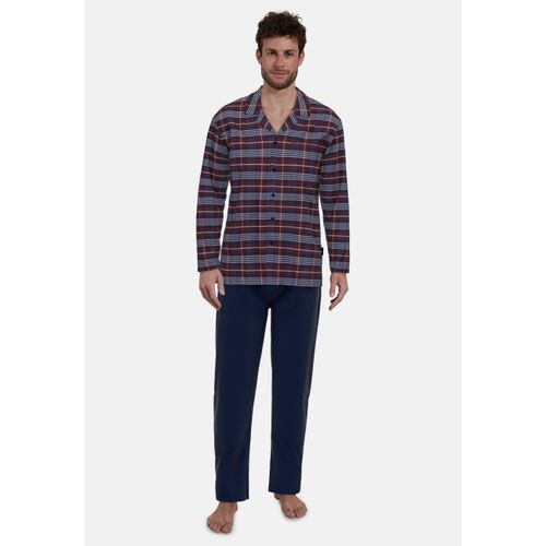 Pyjama GÖTZBURG Gr. 58, rot (rot, dunkel, karo) Herren Homewear-Sets mit klassischem Schnittmuster