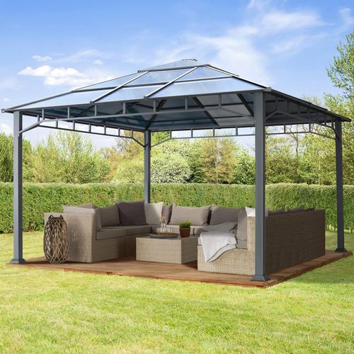 4x4 m Hardtop Gartenpavillon, ohne Seitenteile - (300172)