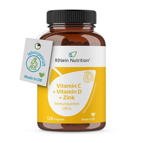 VITAMIN C + VITAMIN D + Zink Immunsystem Ultra hochdosiert 120 St