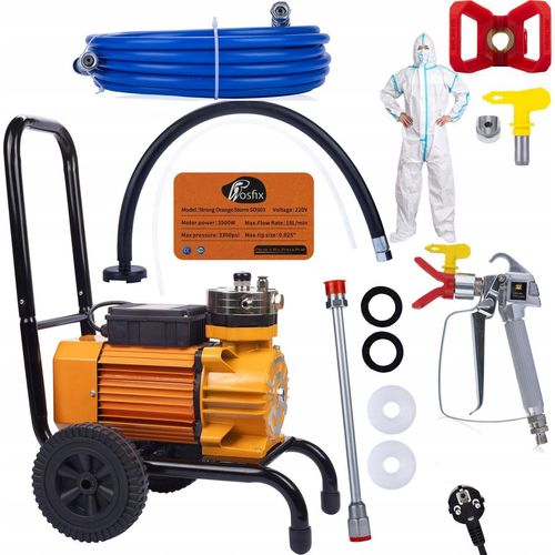 Rosfix Lackiergerät Rosfix Strong Blue Storm SBS03 3500W 22MPA 18L/min + 2x Dichtung + Overall