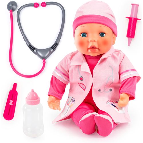 Bayer Babypuppe »Puppe, 38 cm mit Doktor-Set«, (5 tlg.)