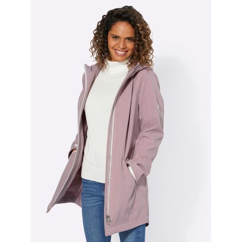 Softshelljacke CASUAL LOOKS, Damen, Gr. 24, lila (mauve), 94% Polyester, 6% Elasthan, unifarben, Langarm, Jacken