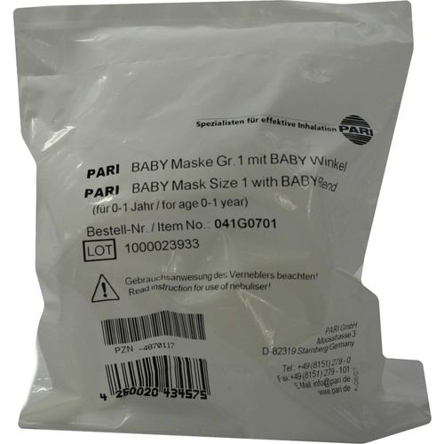Pari Baby Maske Gr. 1 mit Baby Winkel 1 ST