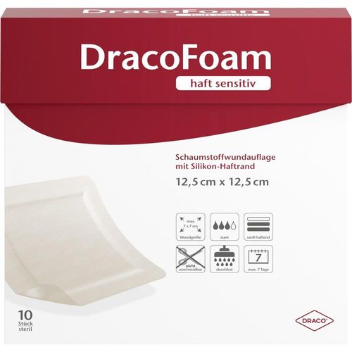 Dracofoam Haft Sensitiv Schaumst. 12.5x12.5cm 10 ST