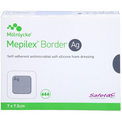 Mepilex Border Ag Schaumverb.7x7.5 cm 5 ST