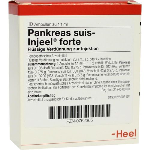 Pankreas Suis Inj Fo Org 10 ST