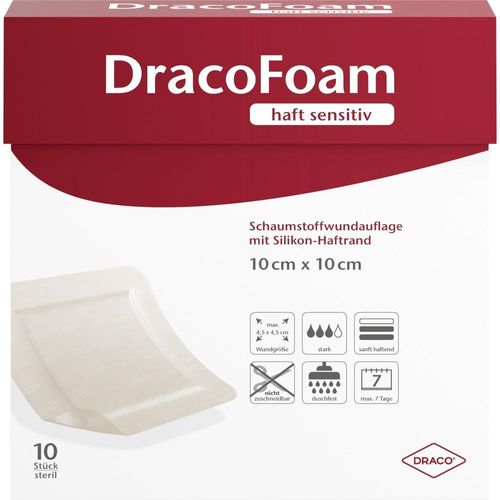 Dracofoam Haft Sensitiv Schaumst. 10x10cm 10 ST