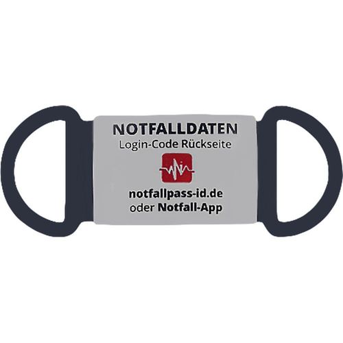 Notfall-Id Notfall Tag Silikon Schwarz 1 ST