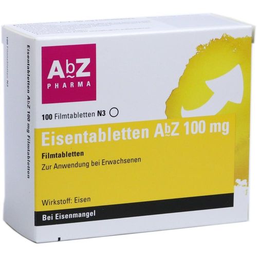 Eisentabletten Abz 100 mg Filmtabletten 100 ST