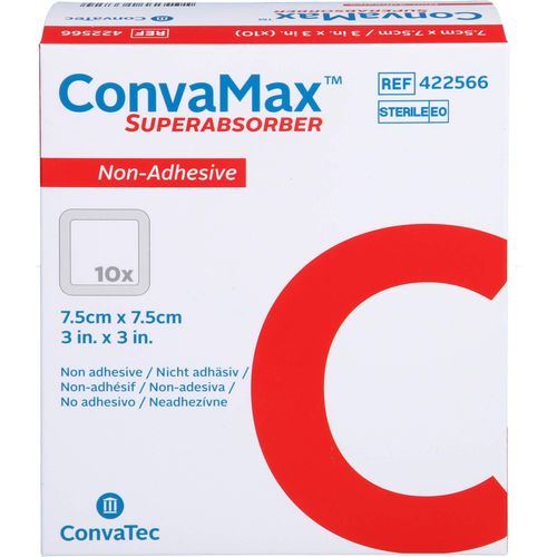 Convamax Superabsorber Nicht Adhäsiv 7.5x7.5 cm 10 ST