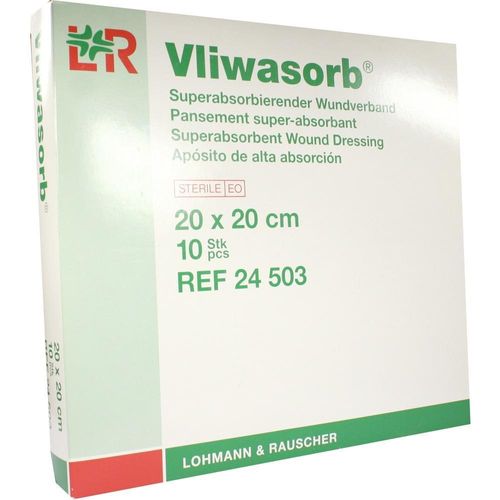 Vliwasorb Superabsorbierend.wundverband20x20cm Ste 10 ST