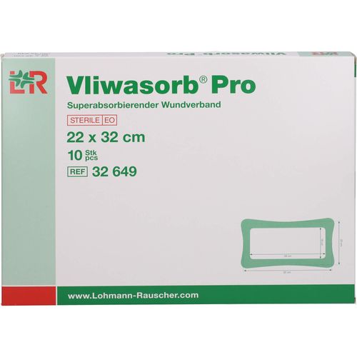 Vliwasorb pro Superabsorb. Steril 22x32cm 10 ST