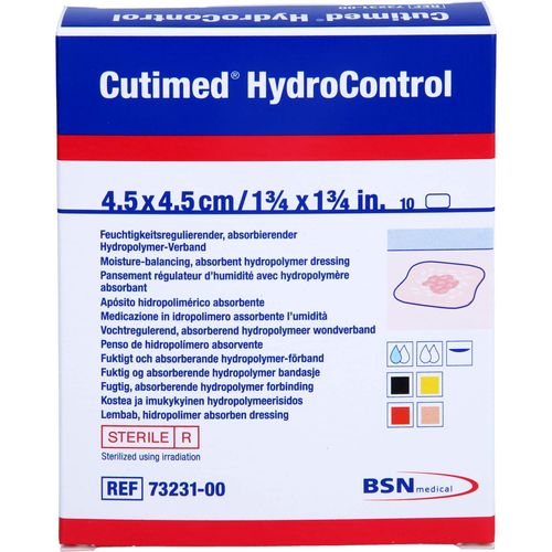 Cutimed Hydrocontrol 4.5x4.5cm 10 ST