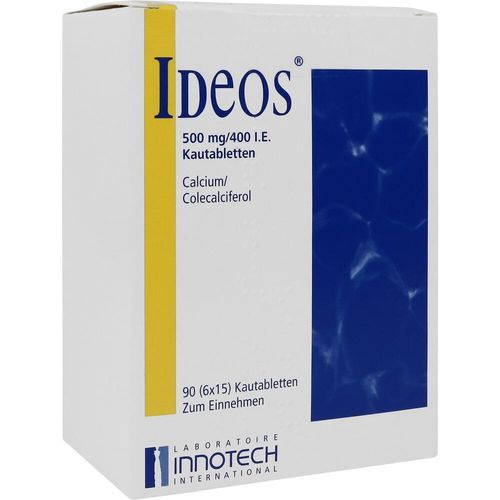 Ideos 500 mg / 400 I.e. Kautabletten 90 ST