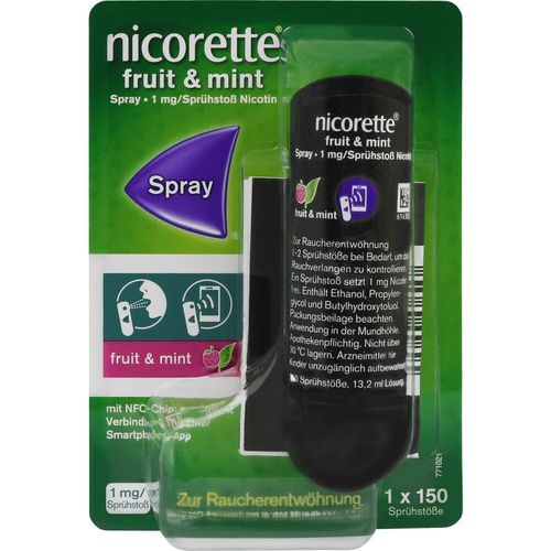 Nicorette Fruit & Mint Spray 1 mg/Sprühstoß Nfc 1 ST