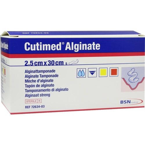 Cutimed Alginate 2.5x30cm Alginattamponade 5 ST