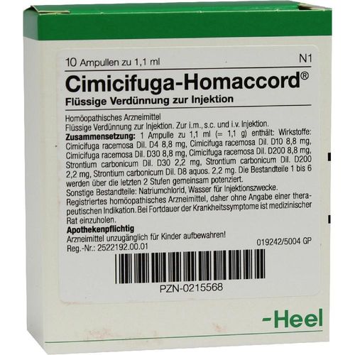 Cimicifuga Homaccord 10 ST