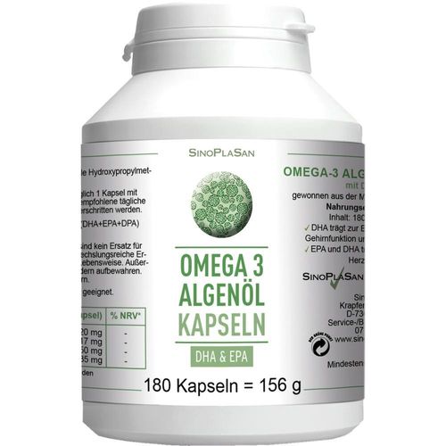 Omega-3 Algenöl Dha+epa 180 ST