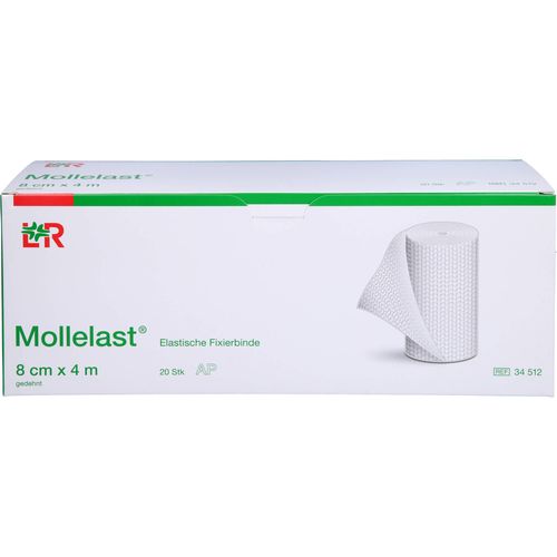 Mollelast Binden 8 cm x 4 M Weiß 20 ST