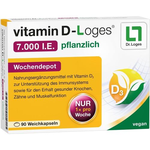 Vitamin D-Loges 7.000 I.e. Pflanzlich Wochendepot 90 ST