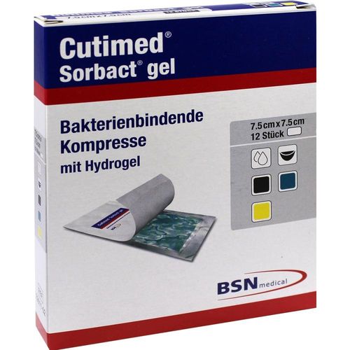 Cutimed Sorbact Gel 7.5x7.5cm 12 ST