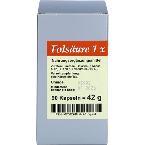 Folsäure 1 x 1 pro Tag 90 ST