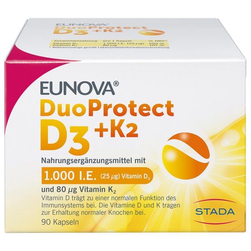 Eunova Duoprotect D3+k2 1000Ie/80Ug 90 ST