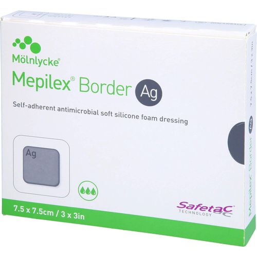 Mepilex Border Ag Schaumverb.7.5x7.5 cm 5 ST