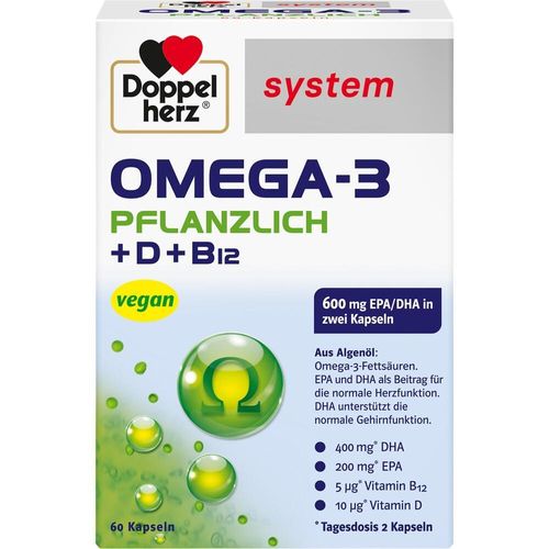 Doppelherz Omega-3 Pflanzlich System 60 ST