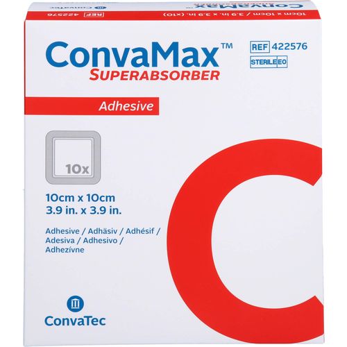 Convamax Superabsorber Adhäsiv 10x10 cm 10 ST