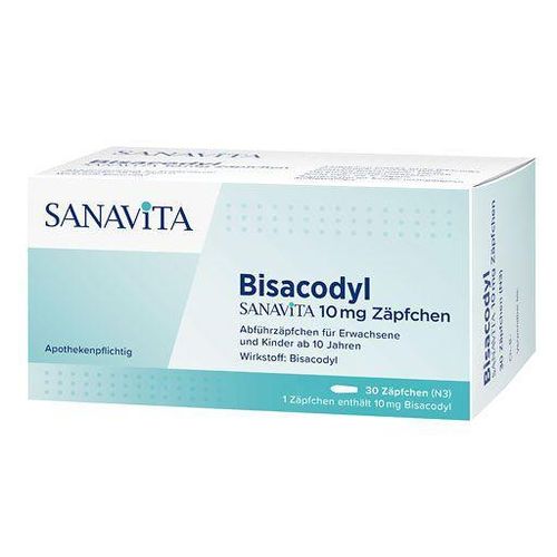 Bisacodyl Sanavita 10 mg Zäpfchen 30 ST