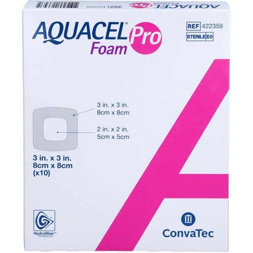 Aquacel Foam pro 8x8 cm Hydrofiber Schaumverband 10 ST