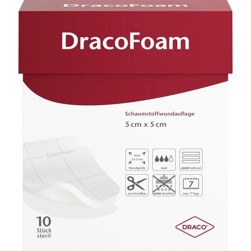 Dracofoam Schaumstoff Wundauflage 5x5cm 10 ST