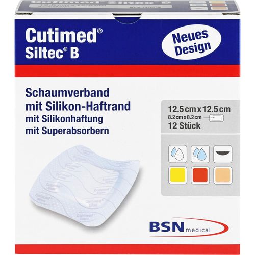 Cutimed Siltec B 12.5x12.5cm 12 ST