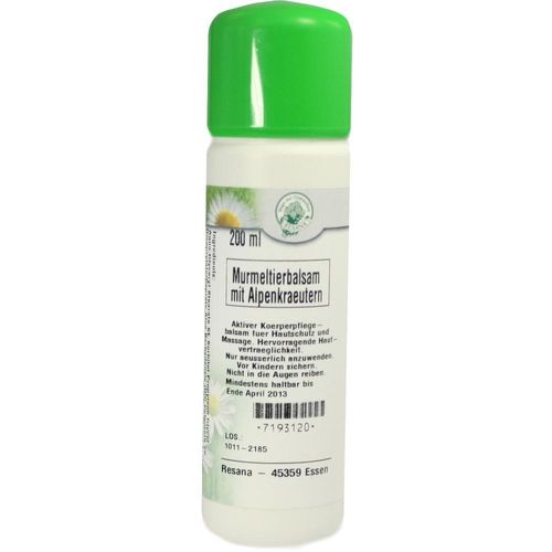 Murmeltierbalsam mit Alpenkraeutern 200 ML