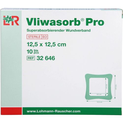 Vliwasorb pro Superabsorb.komp.steril 12.5x12.5 cm 10 ST