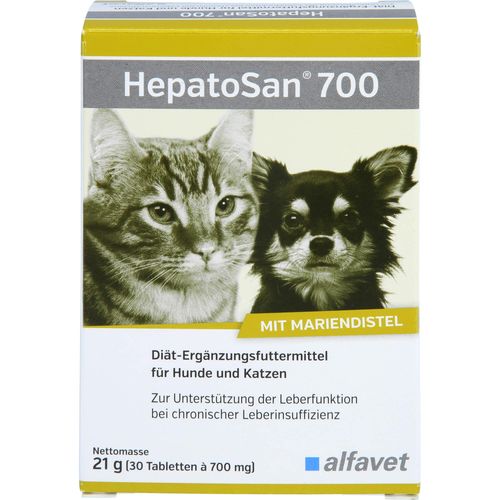 Hepatosan 700 Ergänzungsfutterm. F.hunde/Katzen 30 ST