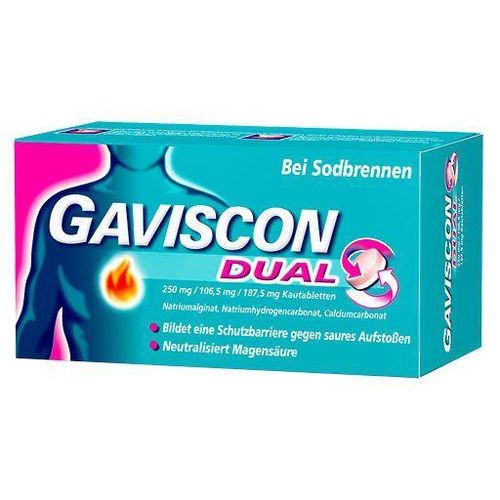 Gaviscon Dual 250 mg / 106.5 mg / 187.5 mg 80 ST