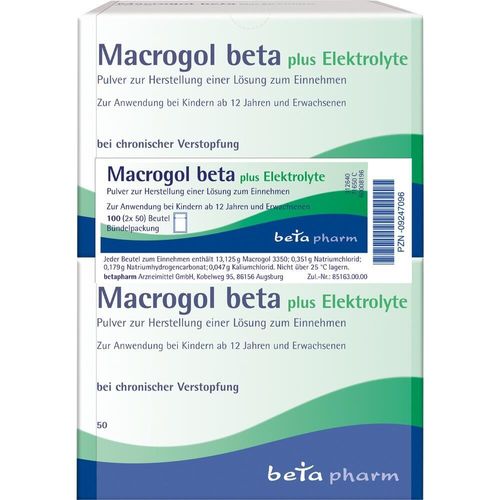 Macrogol Beta Plus Elektrolyte Pulver 100 ST