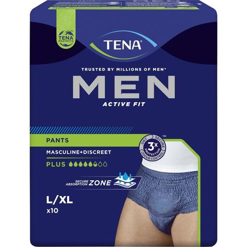 Tena Men Act.fit Inkontinenz Pants Plus L/Xl Blau 10 ST