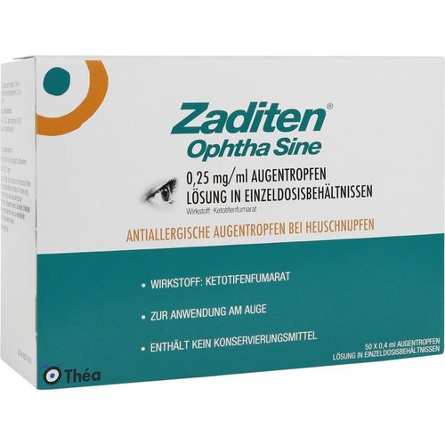 Zaditen Ophtha Sine Augentropfen 50 ST