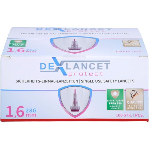 Dexlancet Protect Sicherheits-Einmal-Lanzetten 100 ST