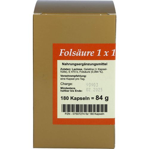 Folsäure 1 x 1 pro Tag 180 ST