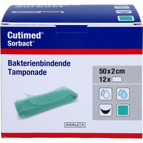 Cutimed Sorbact Tamponaden 2x50 cm 12 ST