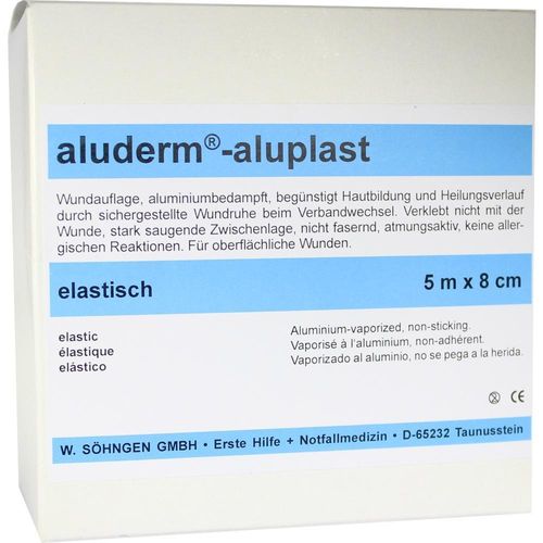 Aluderm Aluplast Wundverb Pflast Elast 5mx8cm 1 ST