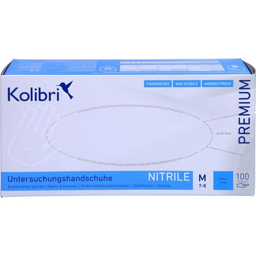 Kolibri Premium Uh Blau Puderfrei Nitril M 100 ST