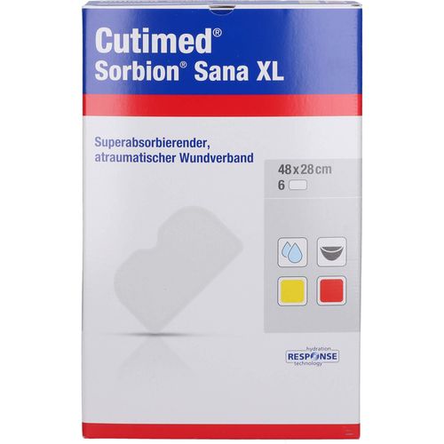 Cutimed Sorbion Sana Xl 48x28 cm 6 ST